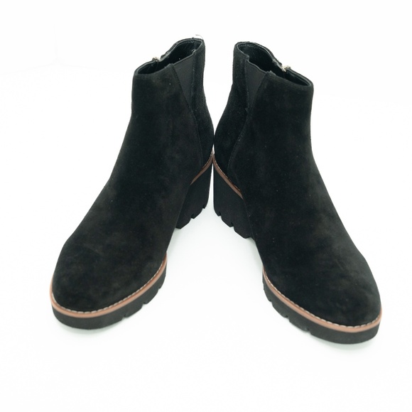 Vionic - Hazel Black Suede Wedge Boot - Picture 11 of 13